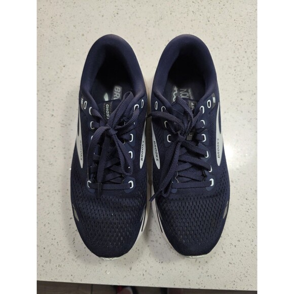 Brooks Ghost womens Lace Up Low Top Sneakers Navy White Mesh Rubber Athletic main image 4